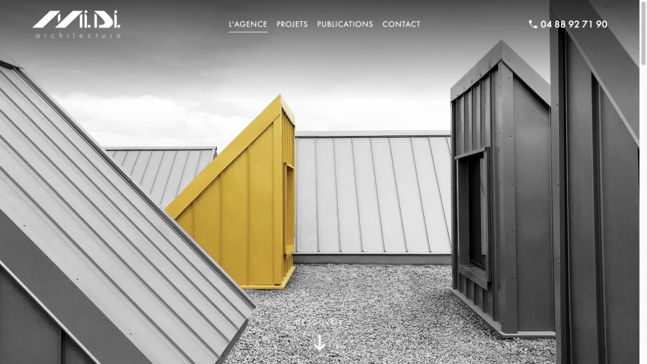 Capture du site de MI DI Architecture