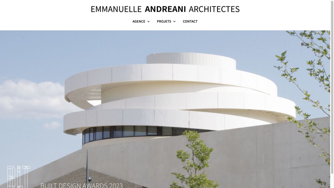 Capture du site de Emmanuelle Andreani Architectes