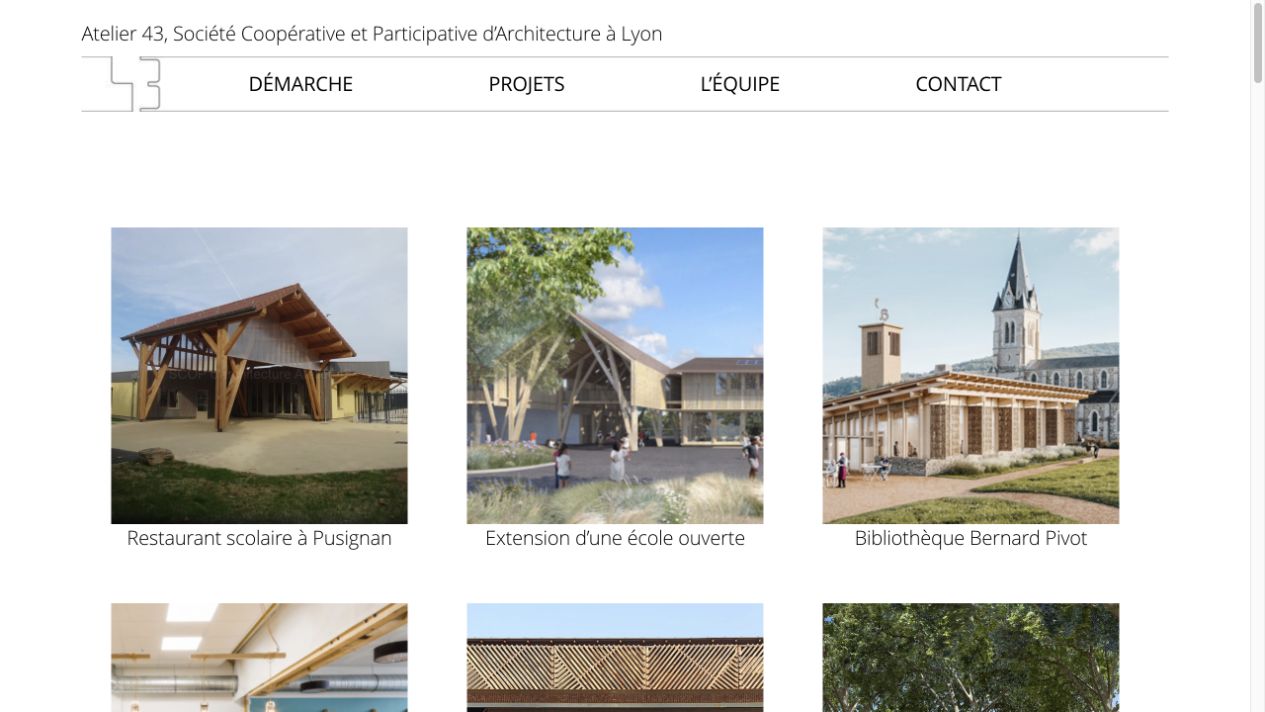 Capture du site de Atelier 43